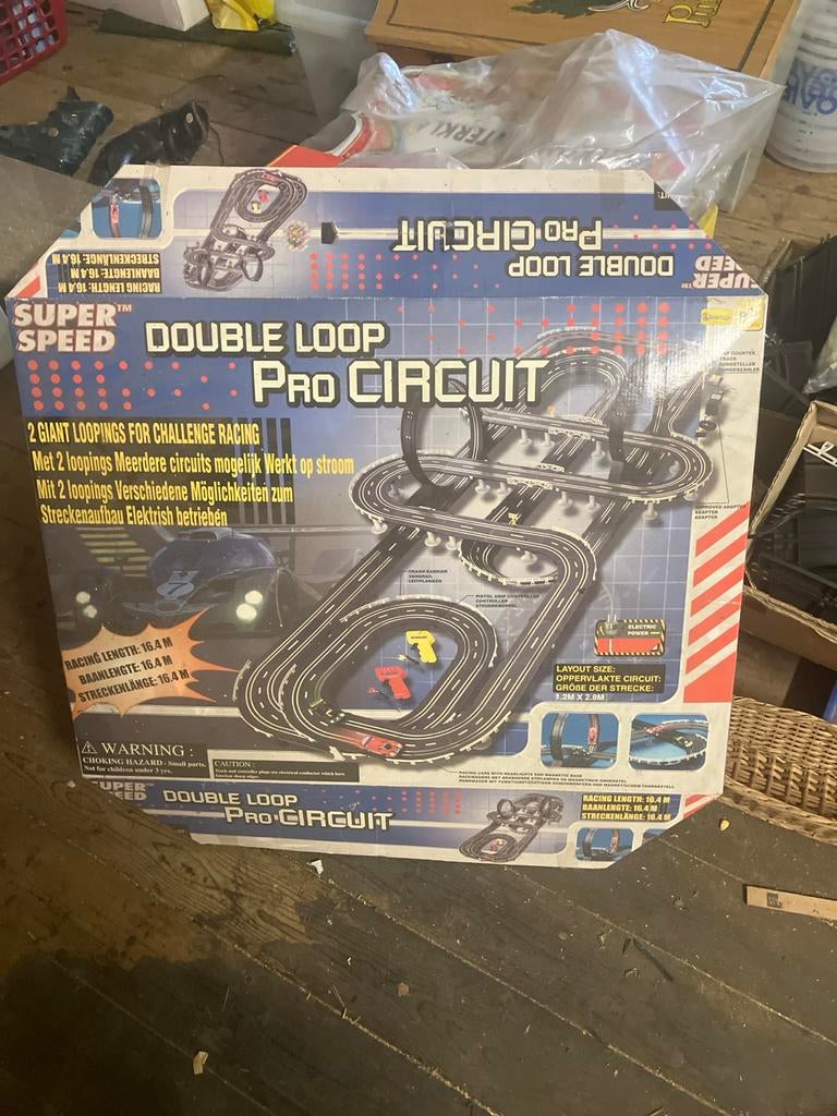Super Speed Double Loop Pro Circuit Racebaan, Met looping, Elektrisch, Ophalen, Overige merken