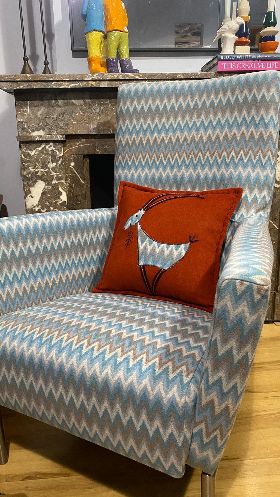 Vintage fauteuil. Montel., Ophalen, 75 tot 100 cm, 50 tot 75 cm