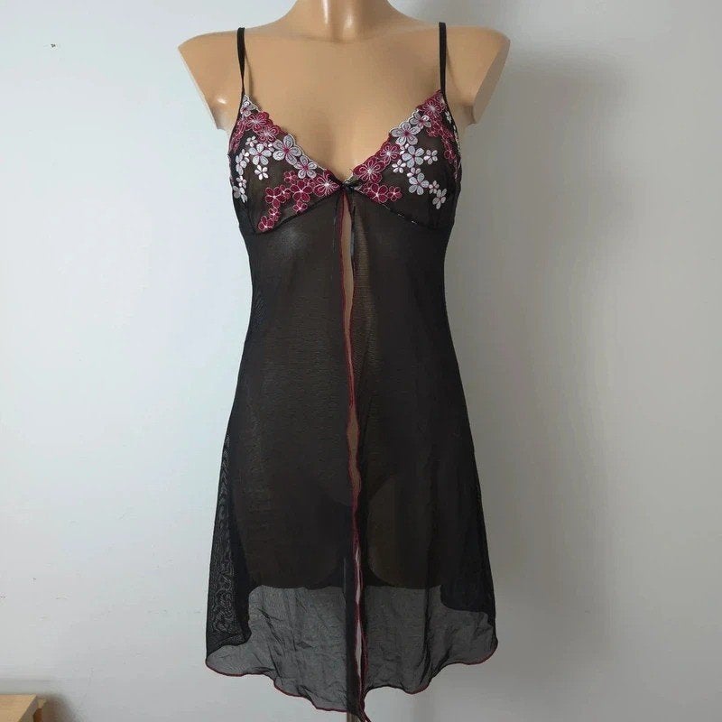 Le jardin top l yk2 vintage flowers, Zwart, Maat 42/44 (L), Ophalen of Verzenden, Zo goed als nieuw