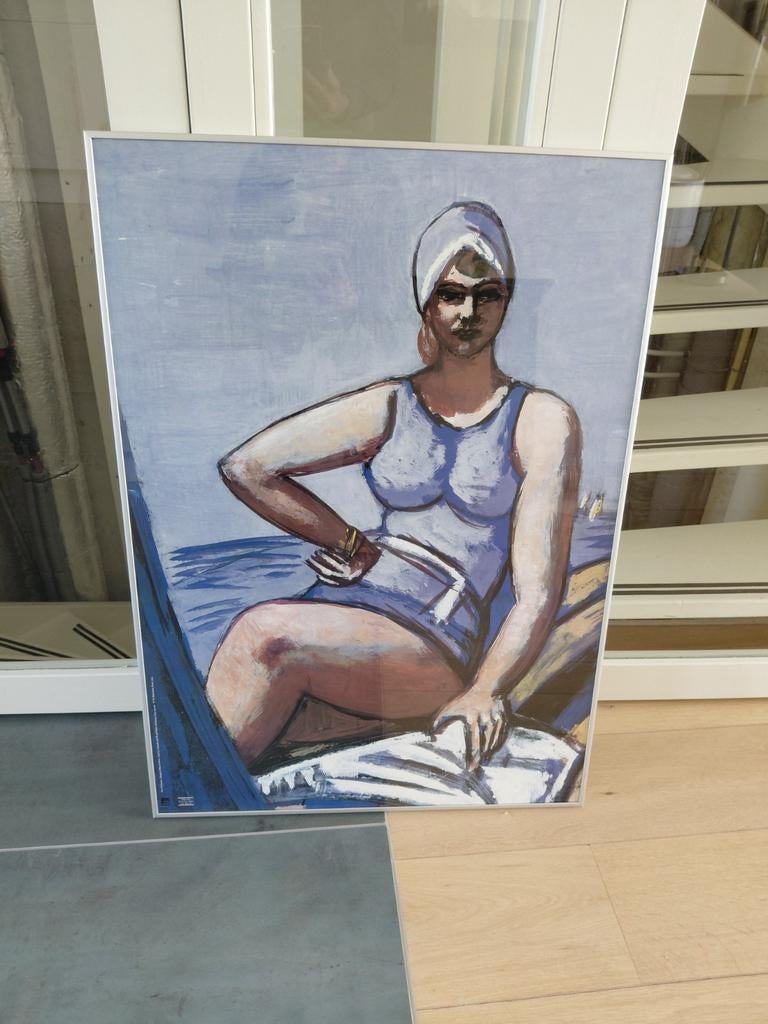Aluminium lijst met poster van Picasso's 'Vrouw in Badpak', Ophalen