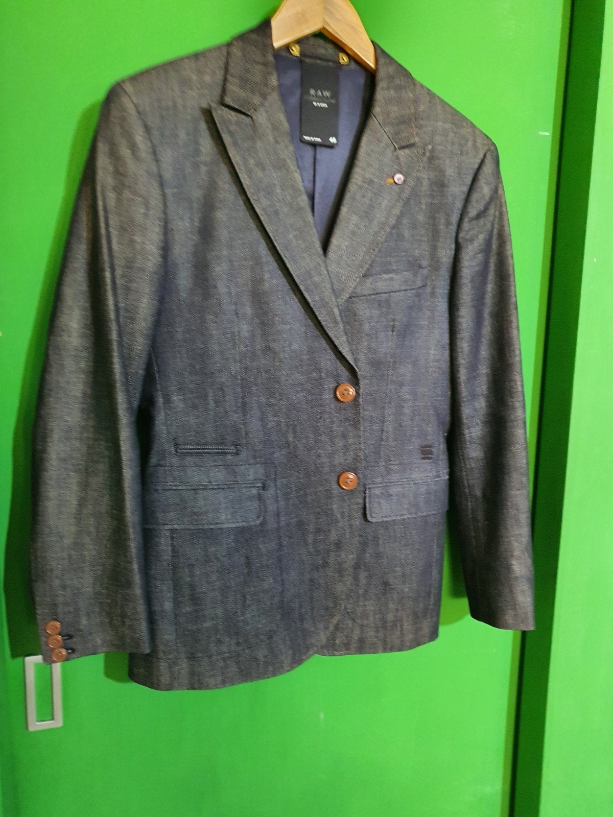 G Star Raw Dik spijkerstof colbert maat 46 nieuw, Ophalen of Verzenden, Nieuw, Maat 46 (S) of kleiner, Blauw