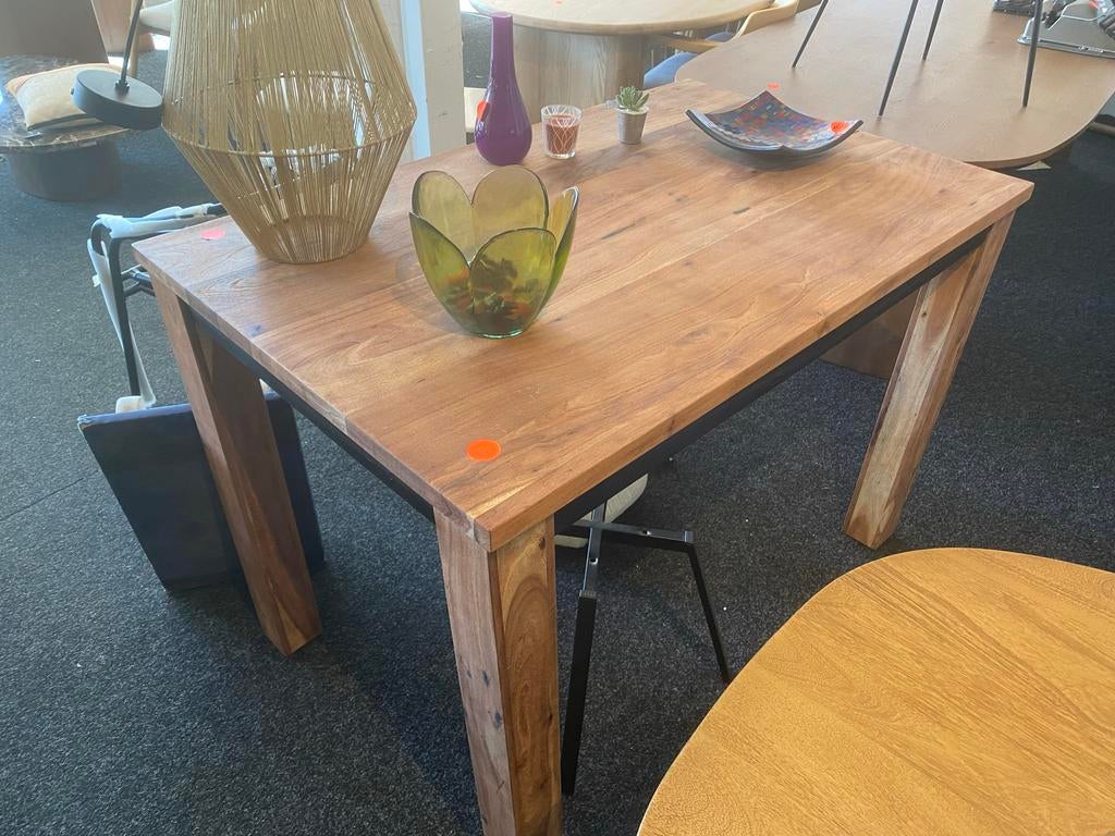 Bartafel statafel massief mangohout 130x80 bkeuze