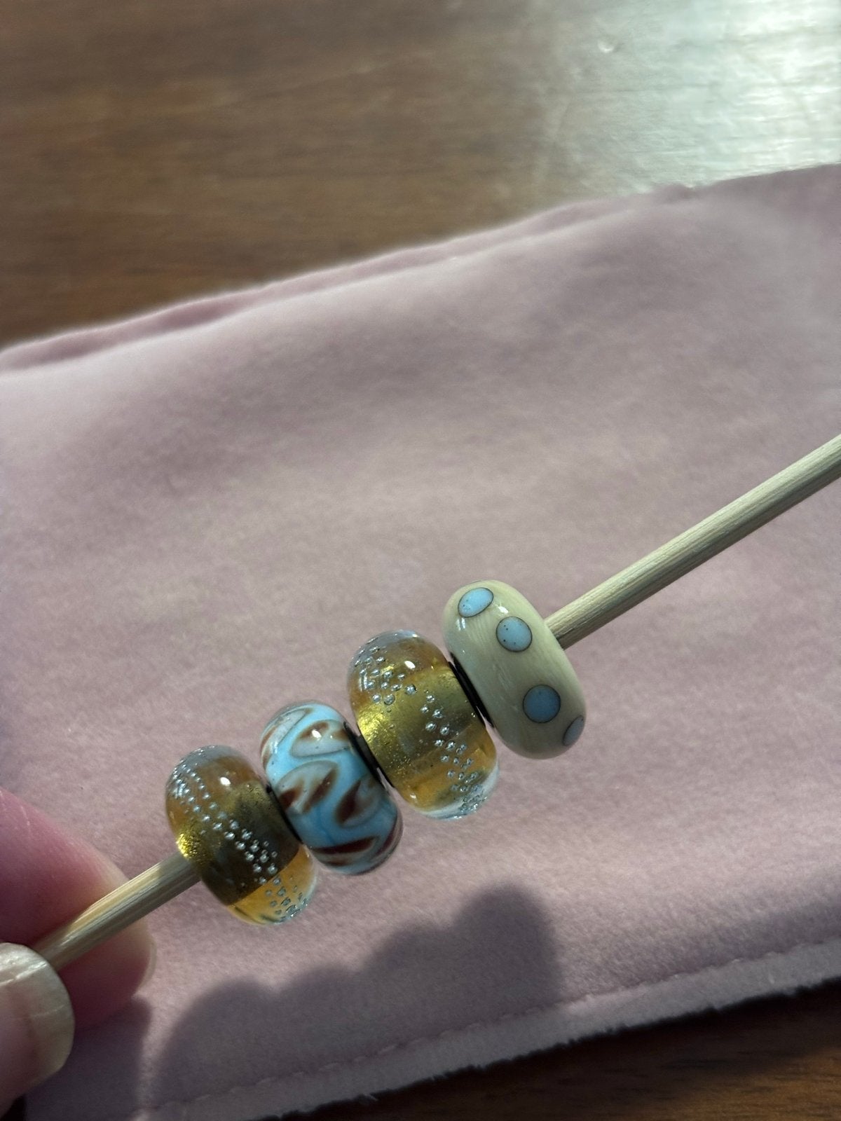 Trollbeads bedels - set van 4, Glas of Kristal, Ophalen of Verzenden, Zo goed als nieuw, Trollbeads