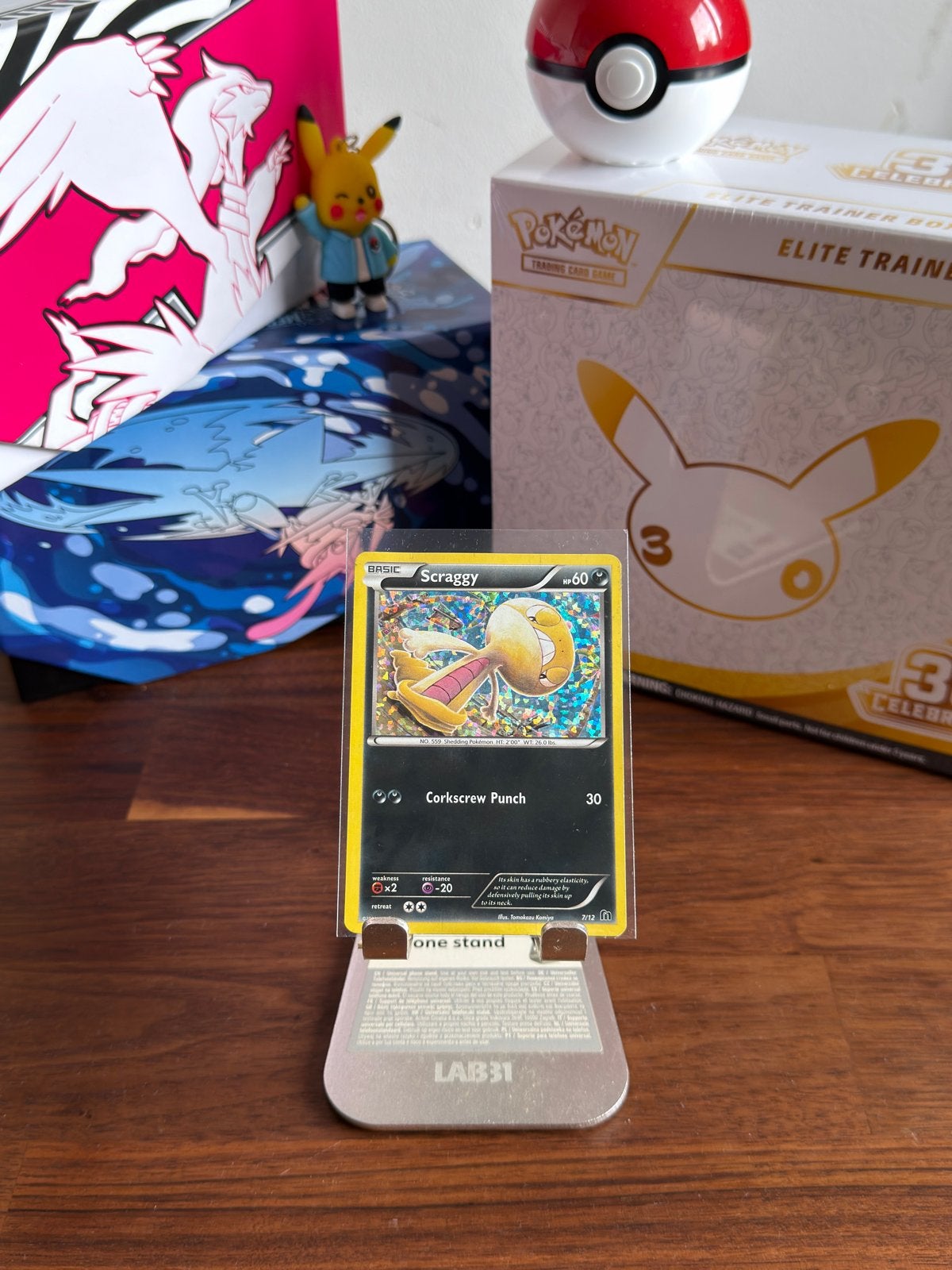 Pokémon Scraggy 7/12 McDonald’s Promo 2016 Holo, Ophalen of Verzenden, Zo goed als nieuw, Losse kaart, Foil