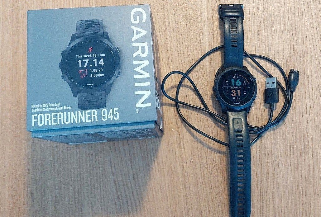 Garmin Forerunner 945 Sporthorloge - Krasloos Scherm, Ophalen of Verzenden, Zo goed als nieuw, Zwart, Android