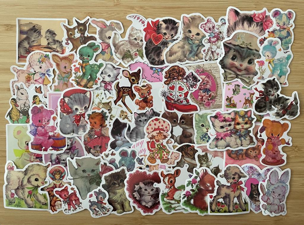 Vintage thema stickers, Verzenden, Nieuw, Meerdere stickers
