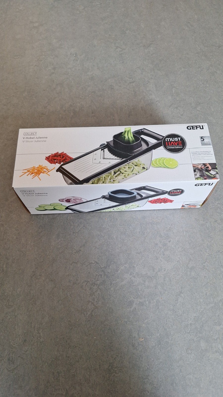 GEFU V-Hobel Julienne V-Slicer - Nieuw in doos, Overige typen, Kunststof, Nieuw, Ophalen of Verzenden