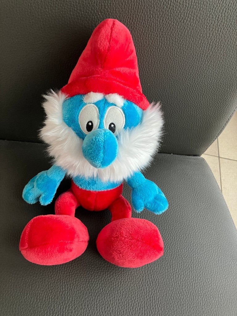 Smurfen knuffel - Papa smurf ( Grote smurf ), Ophalen of Verzenden, Zo goed als nieuw, Overige typen