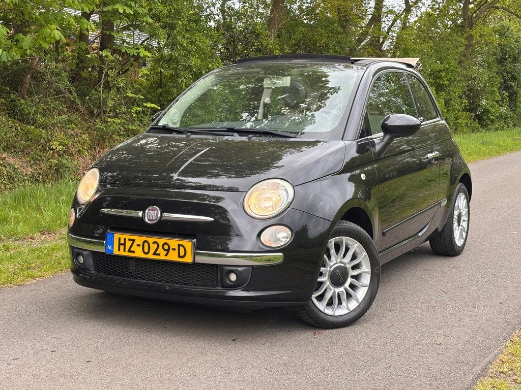 Fiat 500 C 1.2 Lounge Airco Cabriolet!, Auto's, Euro 5, Gebruikt, 4 cilinders, Cabriolet