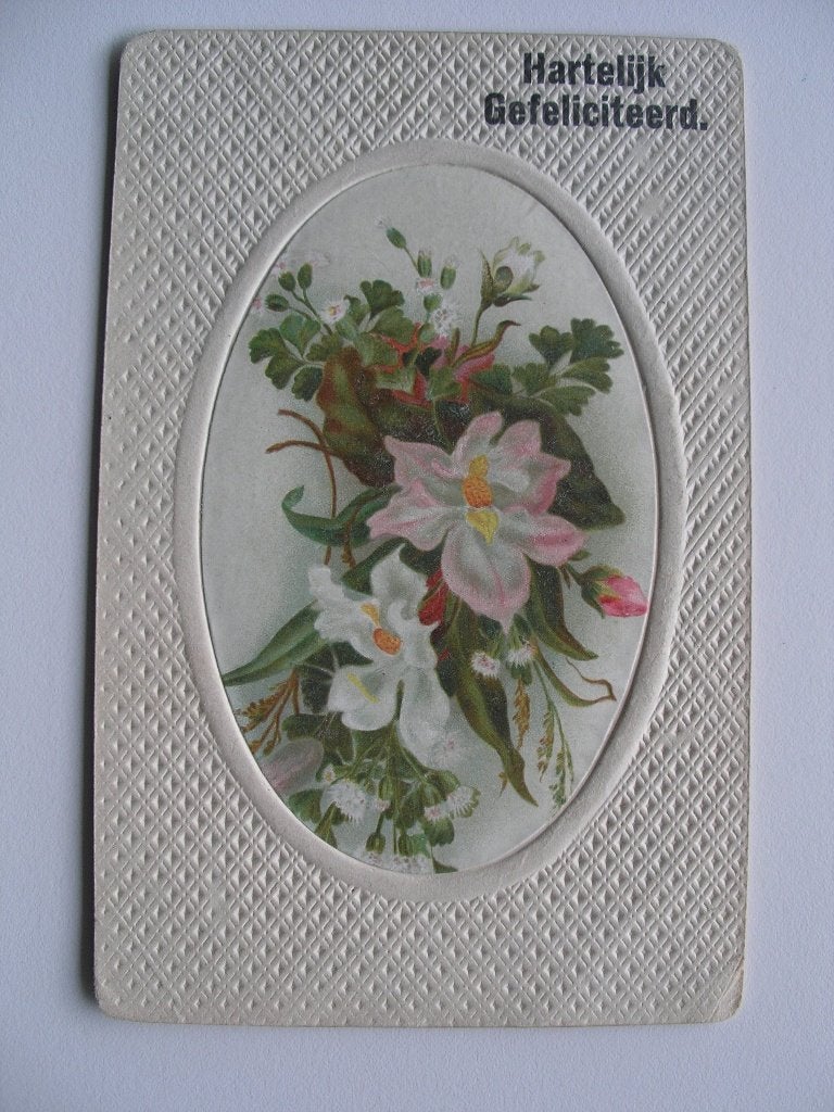 Hartelijk Gefeliciteerd - 5 ansichten v.a. 1915, Ophalen of Verzenden, Voor 1920, Gelopen, Feest(dag)