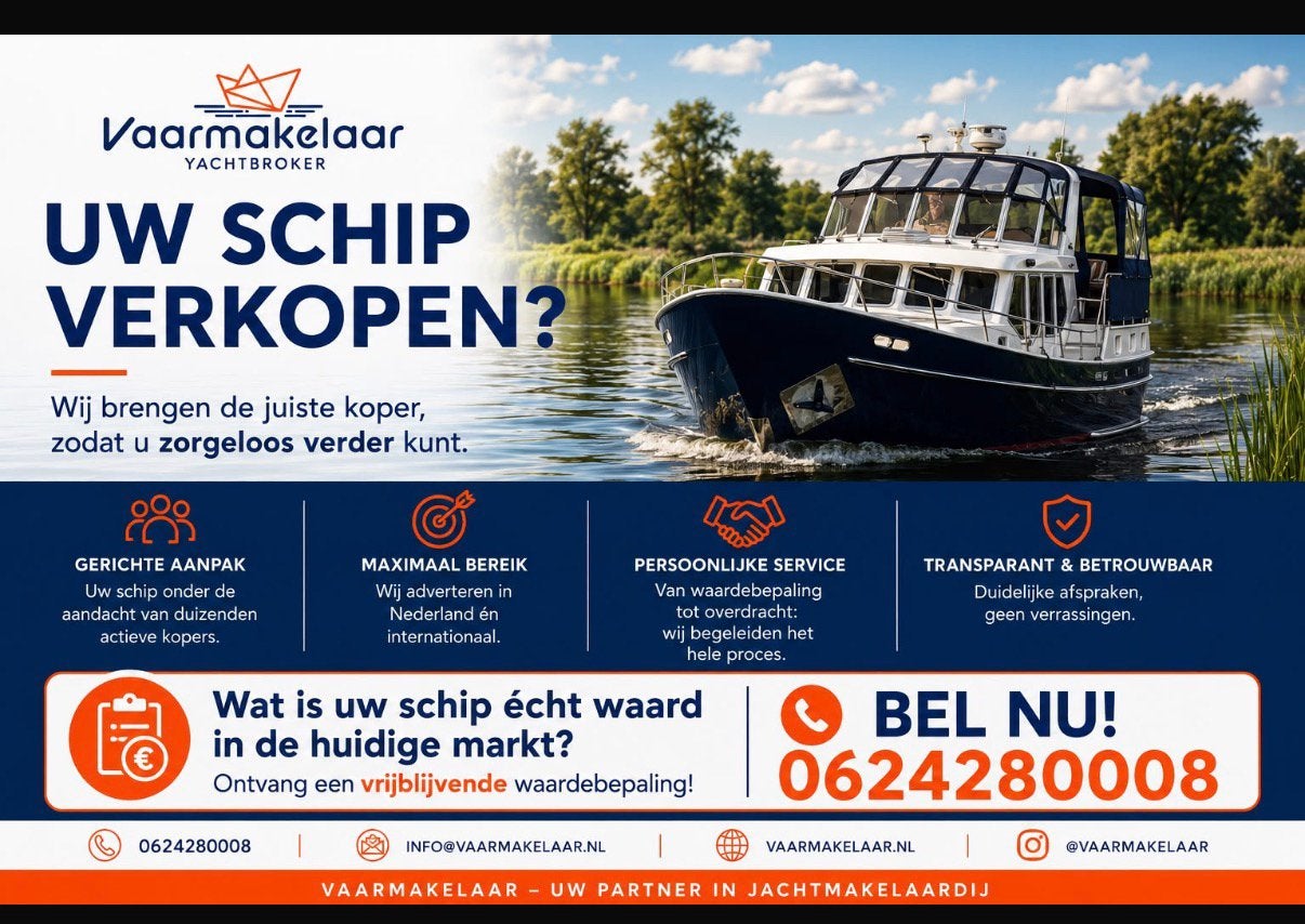Motorjacht, motorjacht, sloep, woonschip, Uw vaarmakelaar, Overige merken, Gebruikt, Diesel, Kruiser