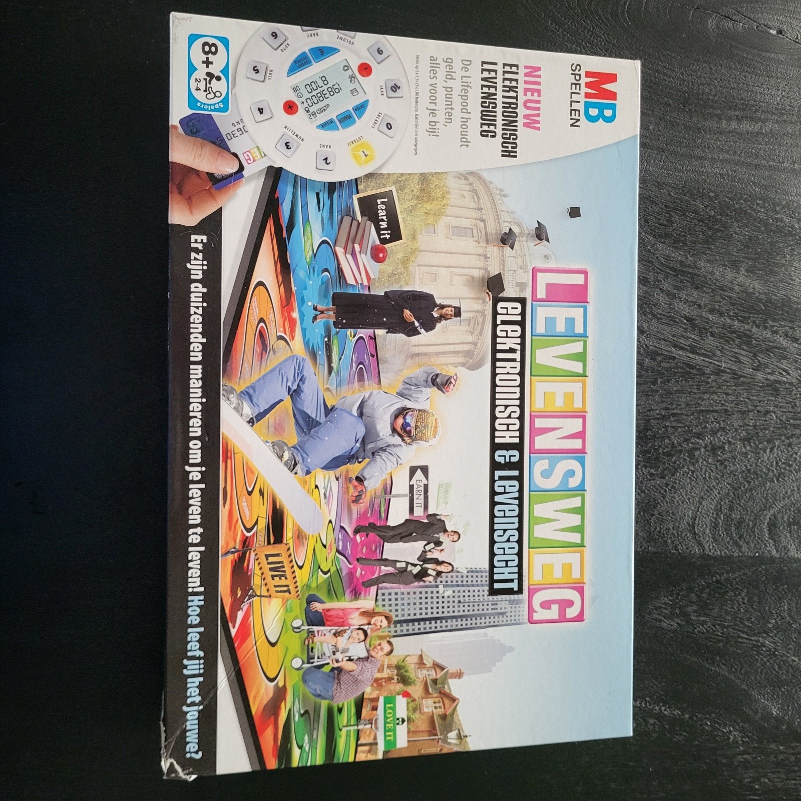 Levensweg Elektronisch & Levenslicht Bordspel - MB Spellen, Hobby en Vrije tijd, Drie of vier spelers, Ophalen, Zo goed als nieuw
