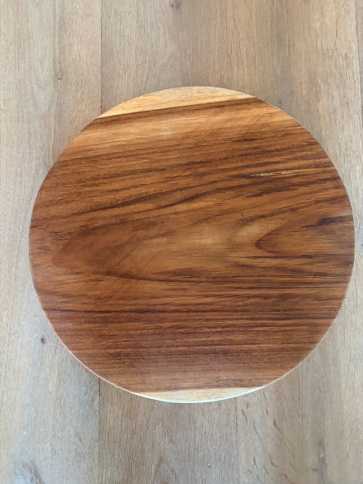 Teak houten snij/serveer plank Ø40 cm NIEUW!!!, Overige typen, Hout, Nieuw, Ophalen of Verzenden