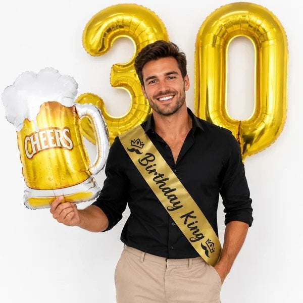 30 & Fabulous set met sjerp, bierpul en 30 ballonnen set