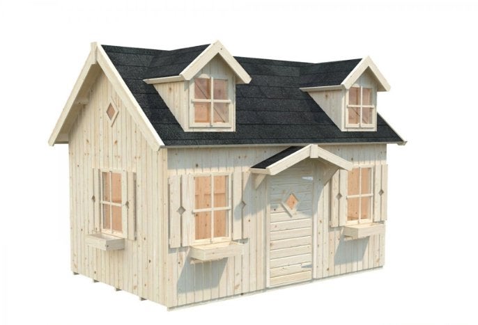 Speelhuis | Zeer ruim, met verdieping | Type Libelle Premium, Kinderen en Baby's, Speelgoed | Buiten | Speelhuisjes, Welles Tuinhout