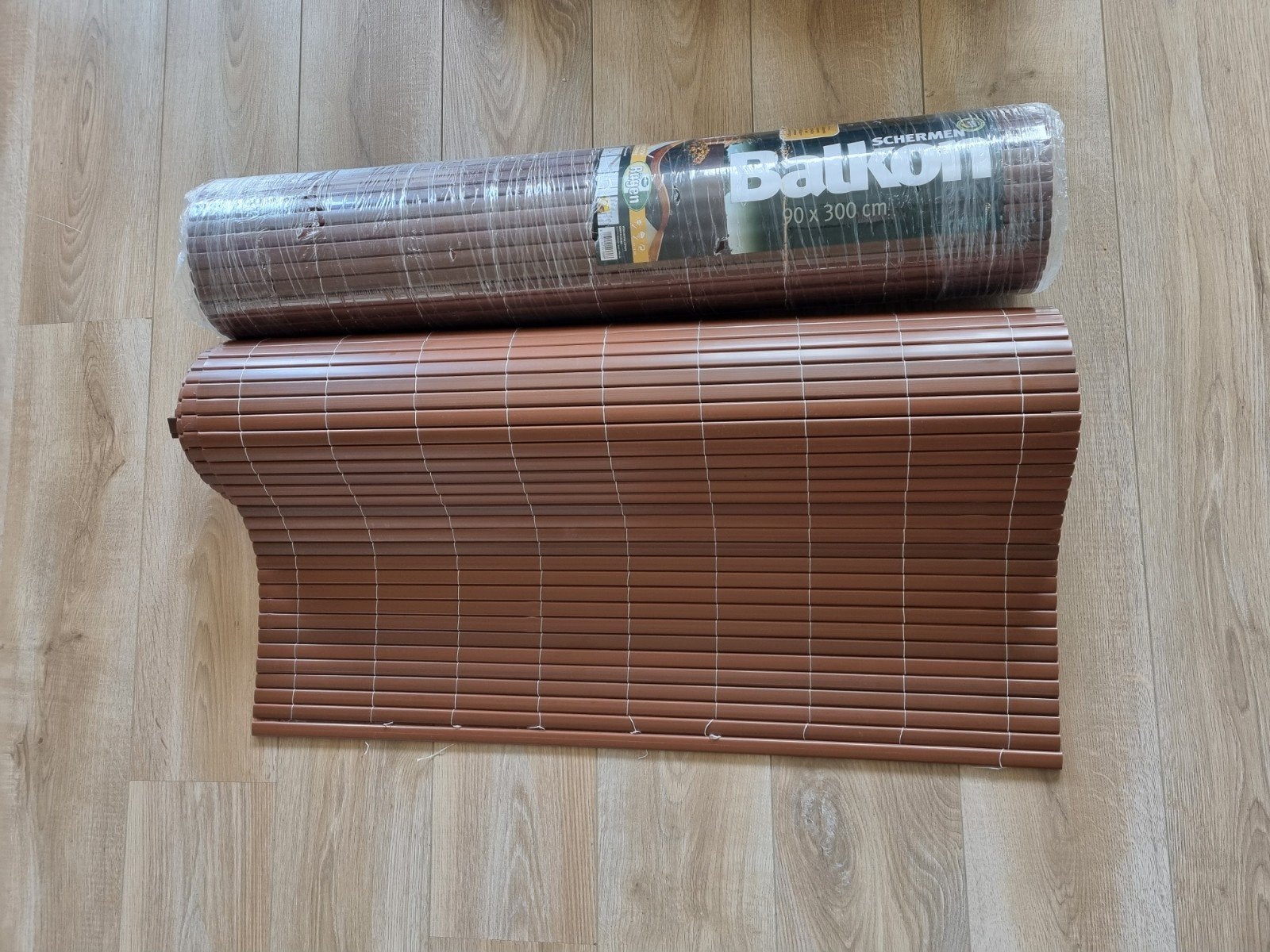2x kunststof balkonscherm, Walnoot, 90x300cm - NIEUW, Ophalen, Kunststof, Nieuw, 200 cm of meer