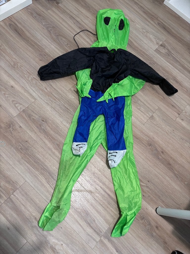 Opblaasbaar Alien Kostuum - Grappig en Uniek!, Ophalen of Verzenden, Gebruikt, 134 t/m 140, Jongen of Meisje