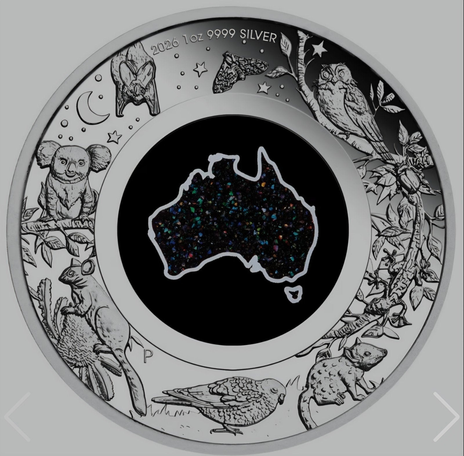 2026 Great Southern Land Silver Coin - Matrix Opal 1 oz, Postzegels en Munten, Ophalen, Zilver