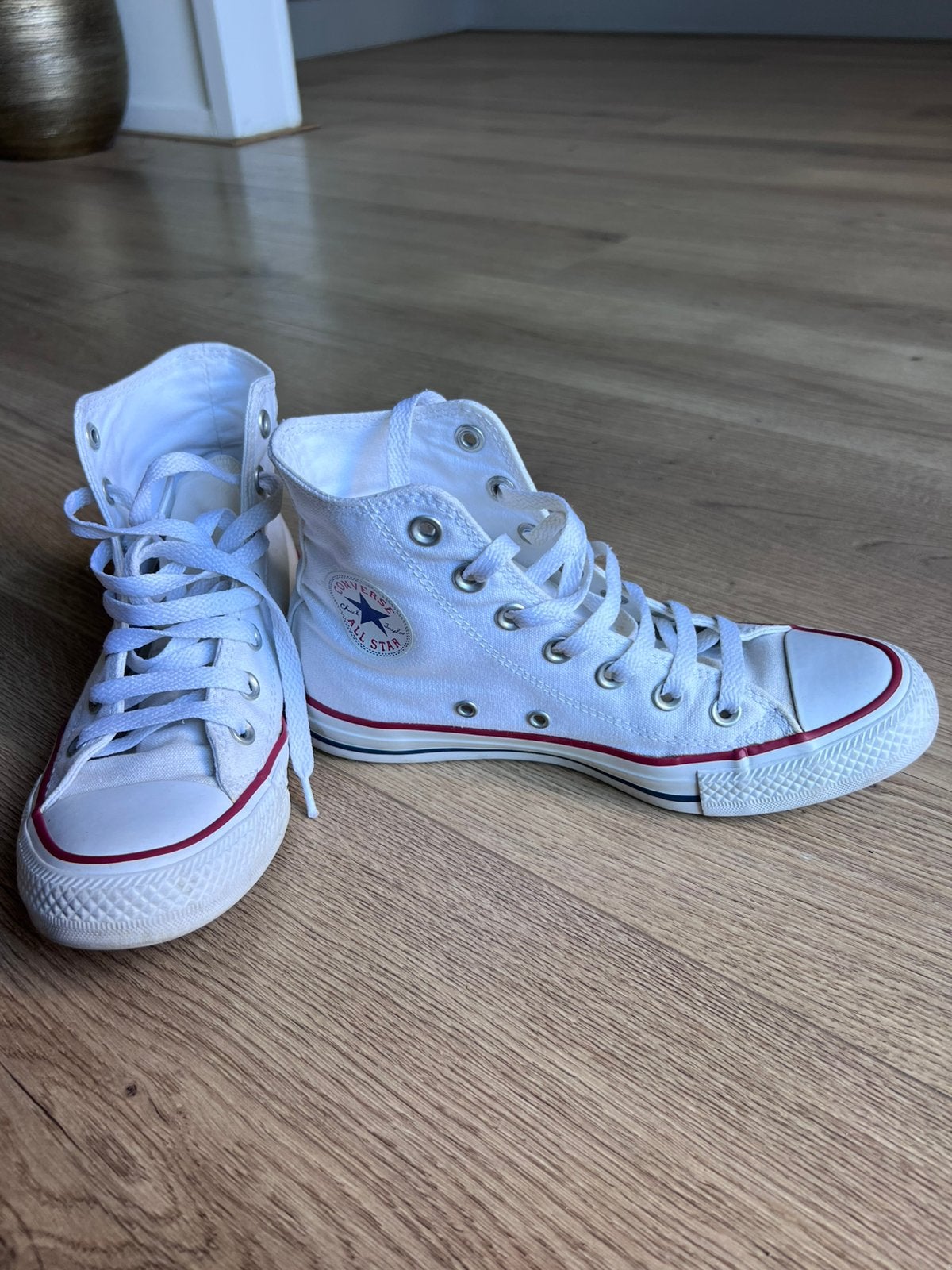 Witte hoge Converse All Stars maat 36,5, Ophalen of Verzenden, Gedragen, Wit, Sneakers of Gympen