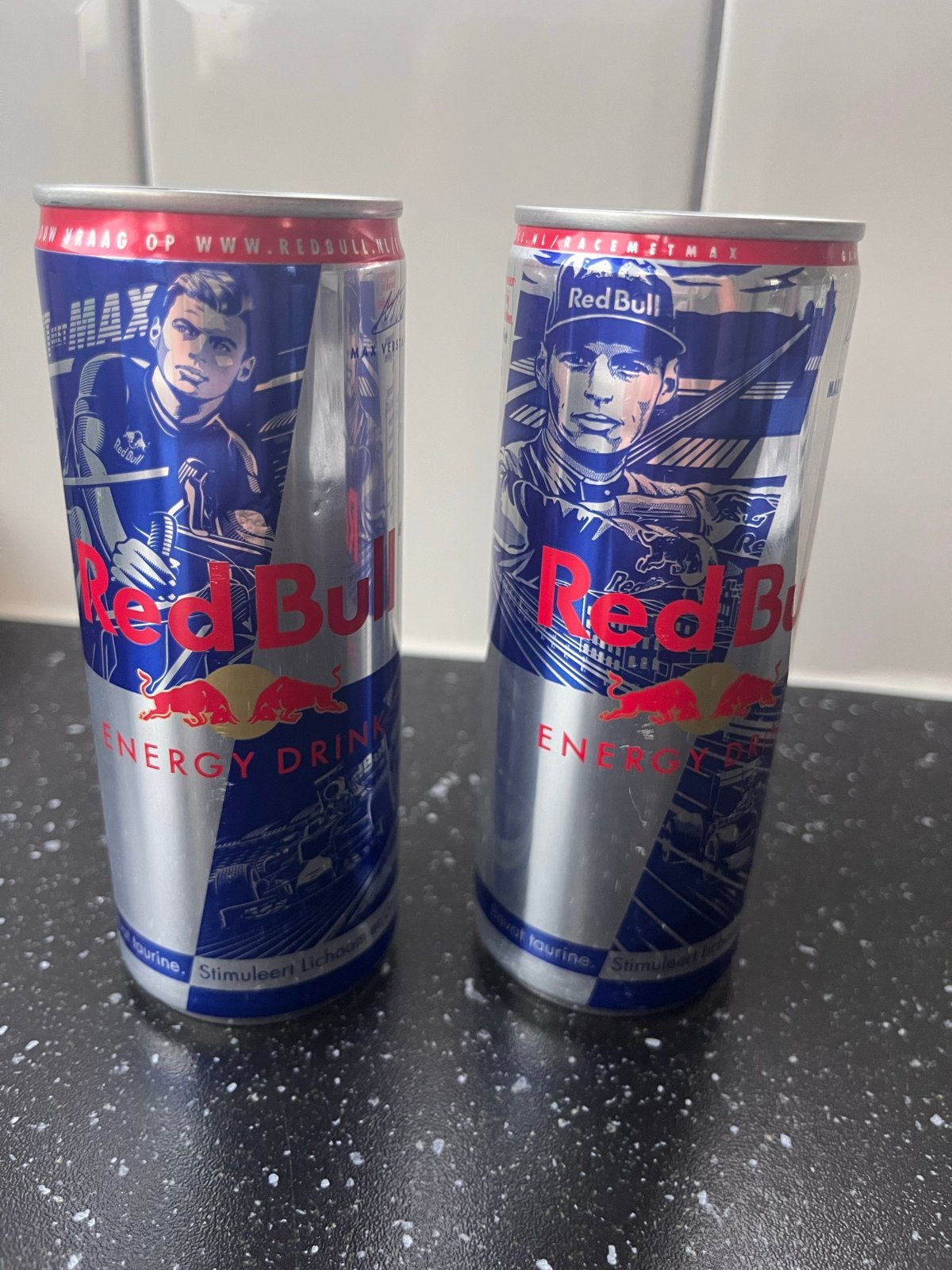 Red Bull Max Verstappen F1 Blikjes eerste editie (2 stuks), Ophalen, Nieuw, Formule 1