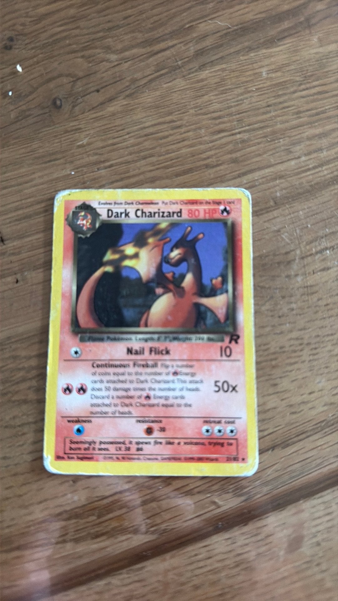 Dark charizard 21/82, Hobby en Vrije tijd, Ophalen of Verzenden, Zo goed als nieuw