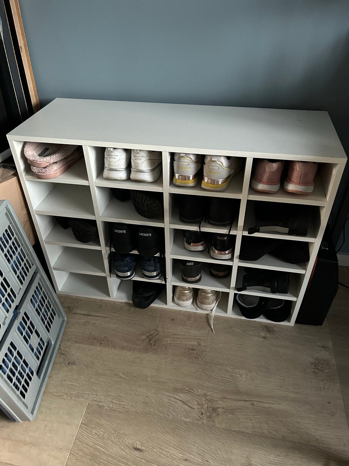 Witte Schoenenkast met 20 vakken - Ideaal voor elke hal, Ophalen, Gebruikt