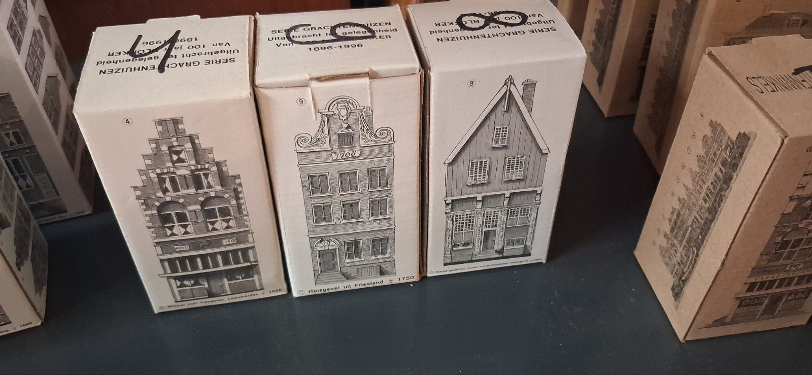 Verzamaling stenen grachtenhuizen en grachtenwinkels, Ophalen of Verzenden