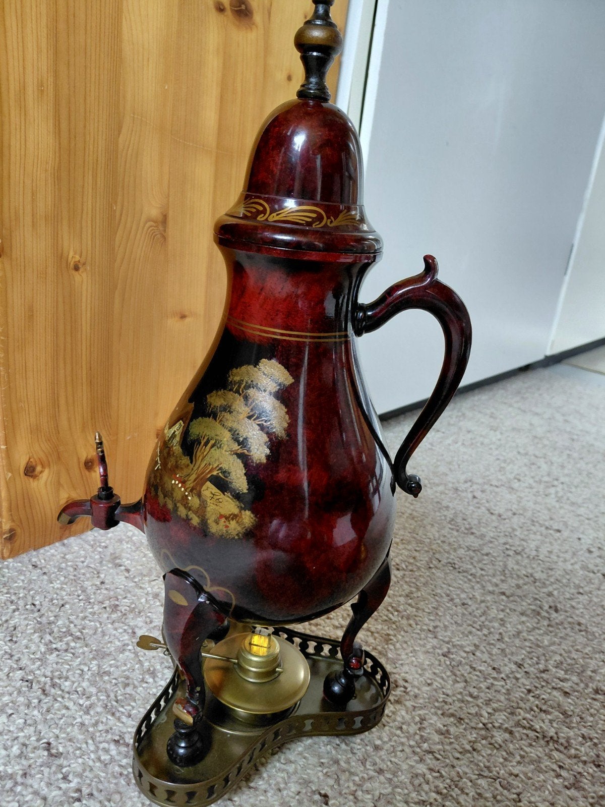 Mooie kraantjespot, scheepslamp,  petroleumlamp, tabaksdoos, Antiek en Kunst, Antiek | Koper en Brons, Ophalen