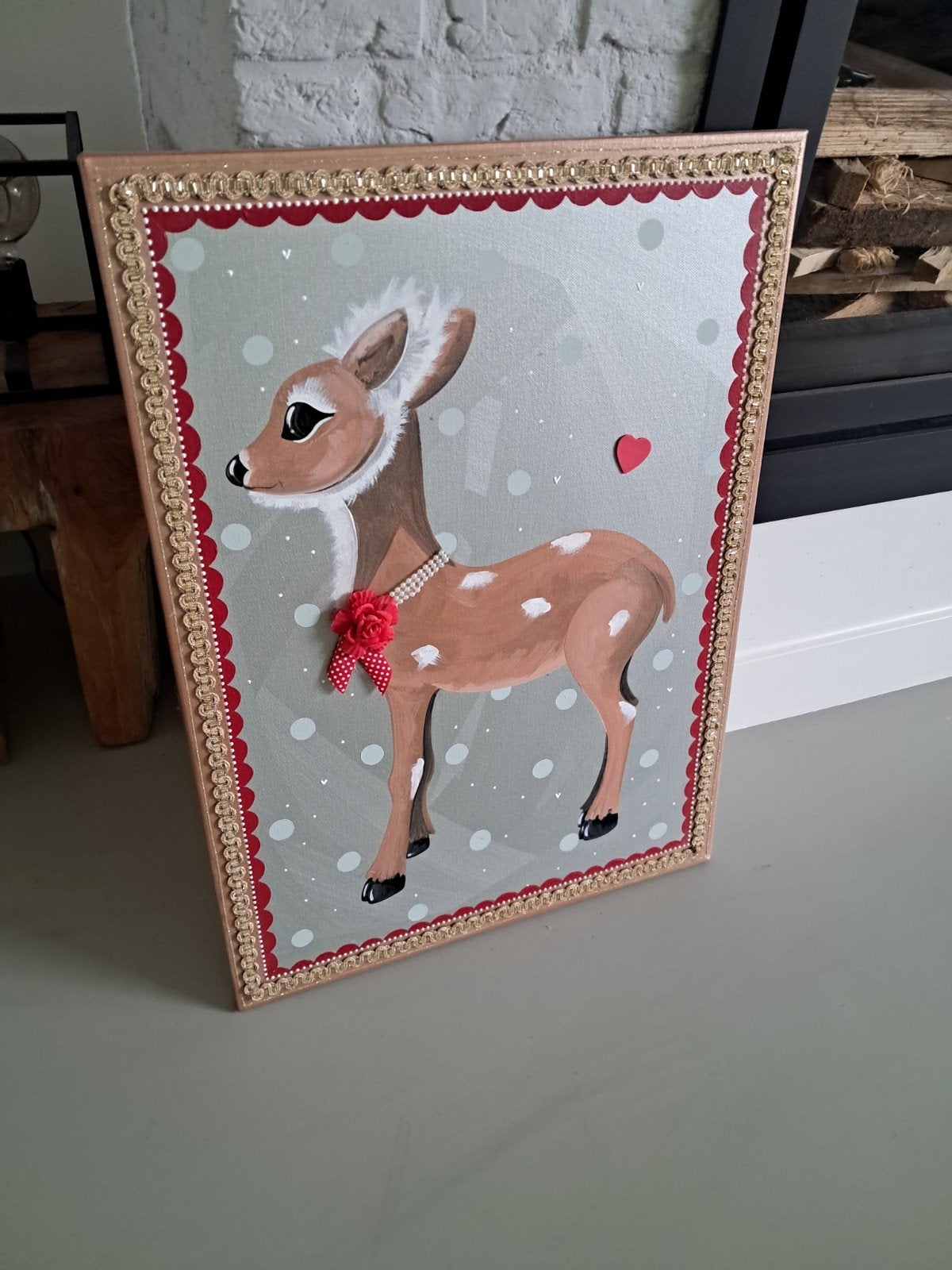 Schilderij kinderkamer hert, Ophalen, Rechthoekig, Minder dan 50 cm, Minder dan 100 cm