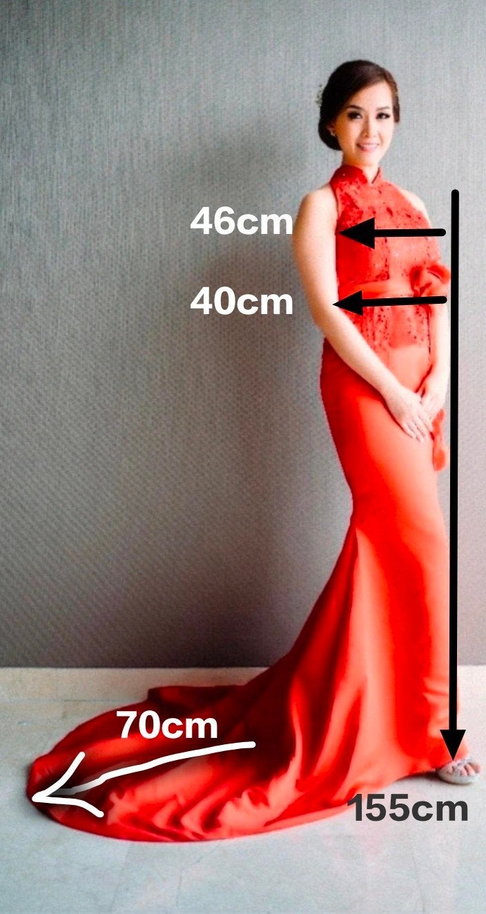 ️ Red Cheongsam (Qipao) – Custom Tailored – Worn Once, Maat 38/40 (M), Overige typen, Ophalen of Verzenden, Zo goed als nieuw