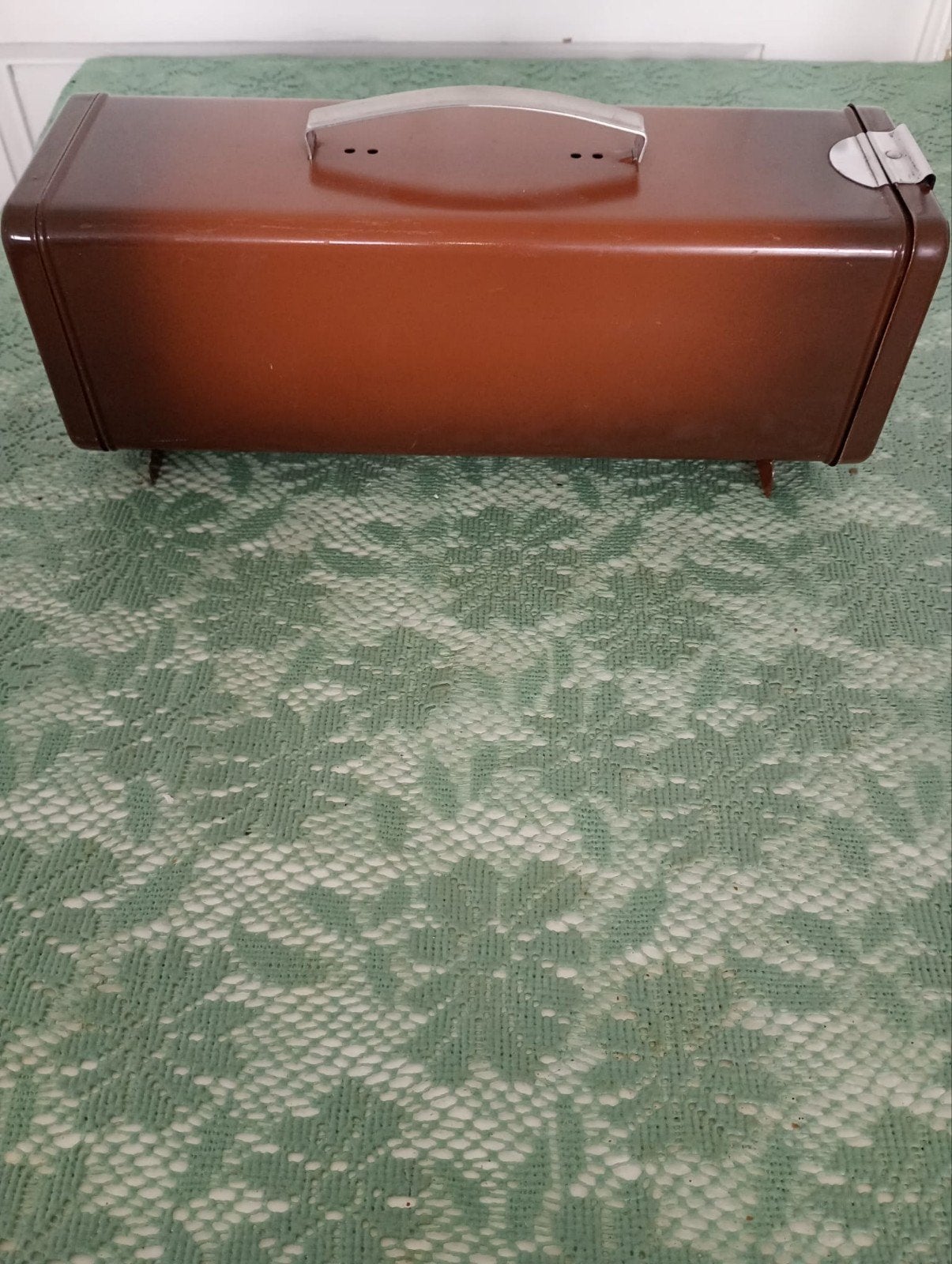 Vintage Brabantia broodtrommel - bruin, Ophalen of Verzenden
