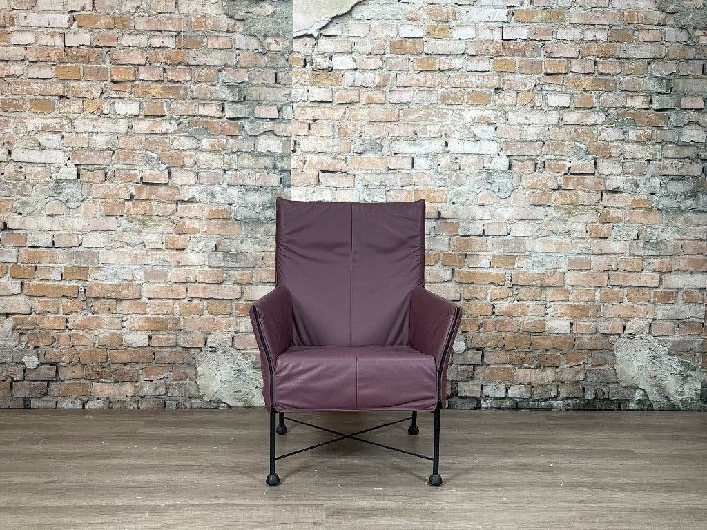 Montis Charly – kastanje/ Paars leer | Gerard van den Berg, Huis en Inrichting, Ophalen, Minder dan 75 cm, Design, Leer