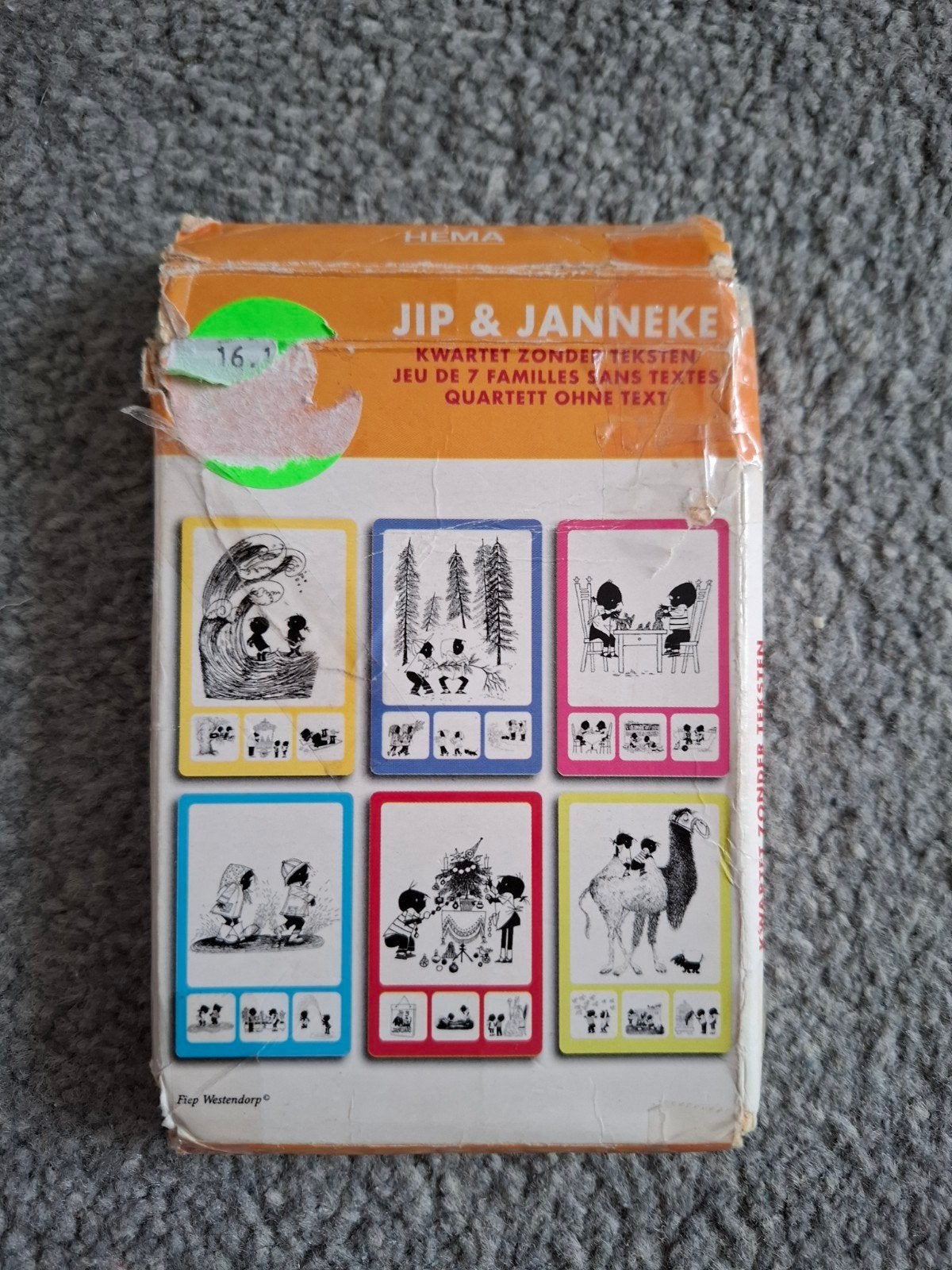 Jip en Janneke Kwartet - Compleet en in redelijke staat, Drie of vier spelers, Ophalen of Verzenden, Gebruikt, Hema