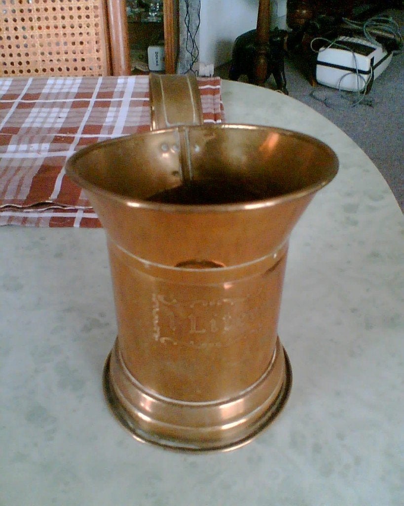 1liter messing kan t, Ophalen of Verzenden