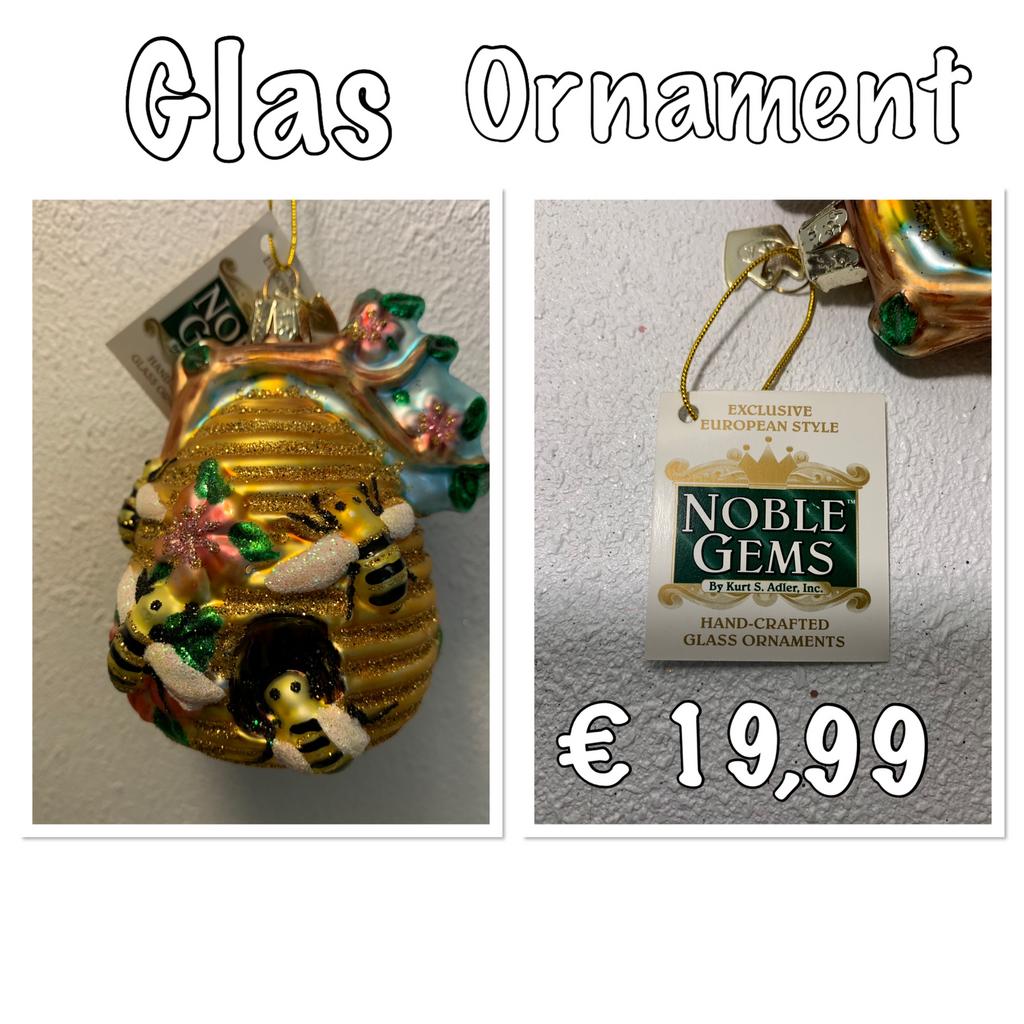 Glas ornament kurt adler nieuw, Ophalen of Verzenden, Nieuw