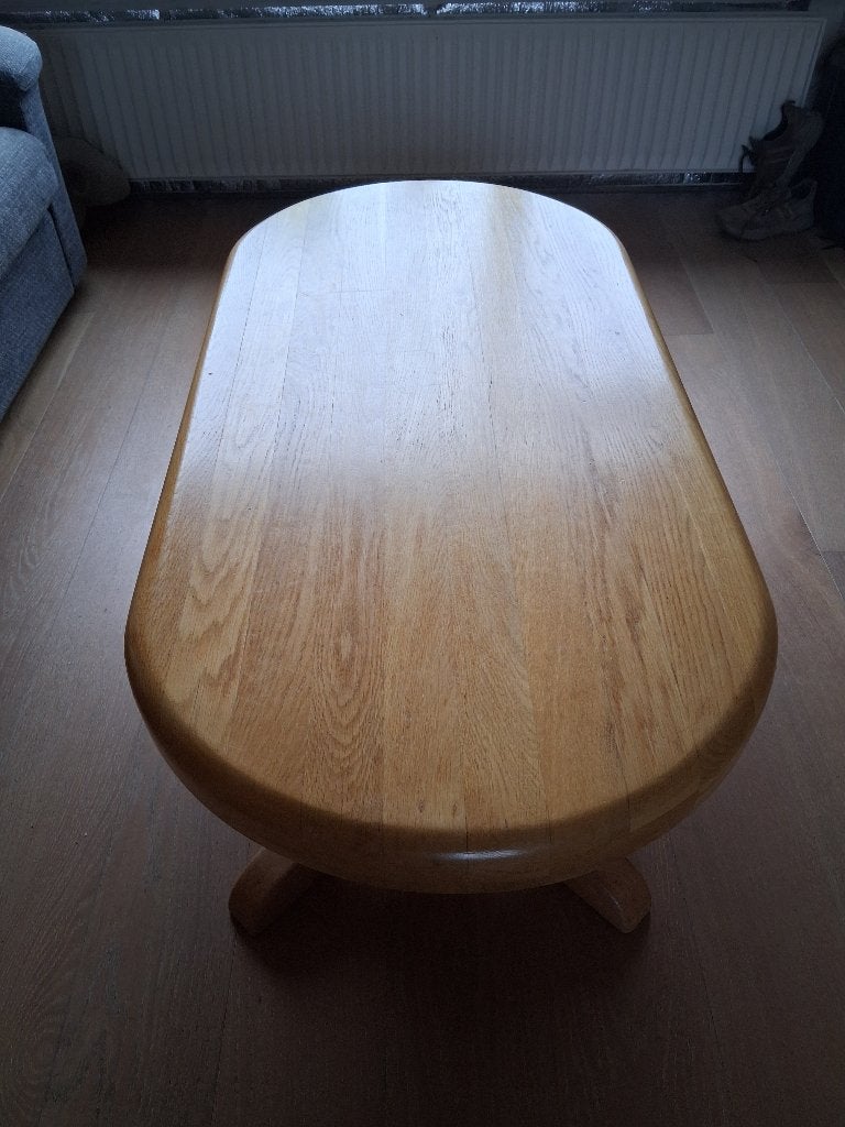 Eiken salontafel, Ophalen, Gebruikt, 100 tot 150 cm, Eikenhout