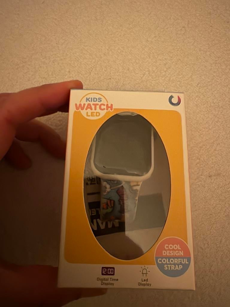 Nieuw - Kids watch led, Ophalen of Verzenden, Nieuw, Blauw, Jongen of Meisje