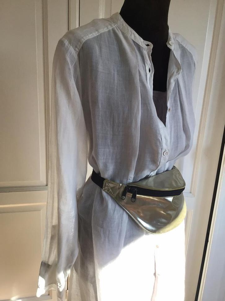 Waanzinnige nieuwe lange blouse/overhemdjurk in wit of grijs, Ophalen of Verzenden, Zo goed als nieuw