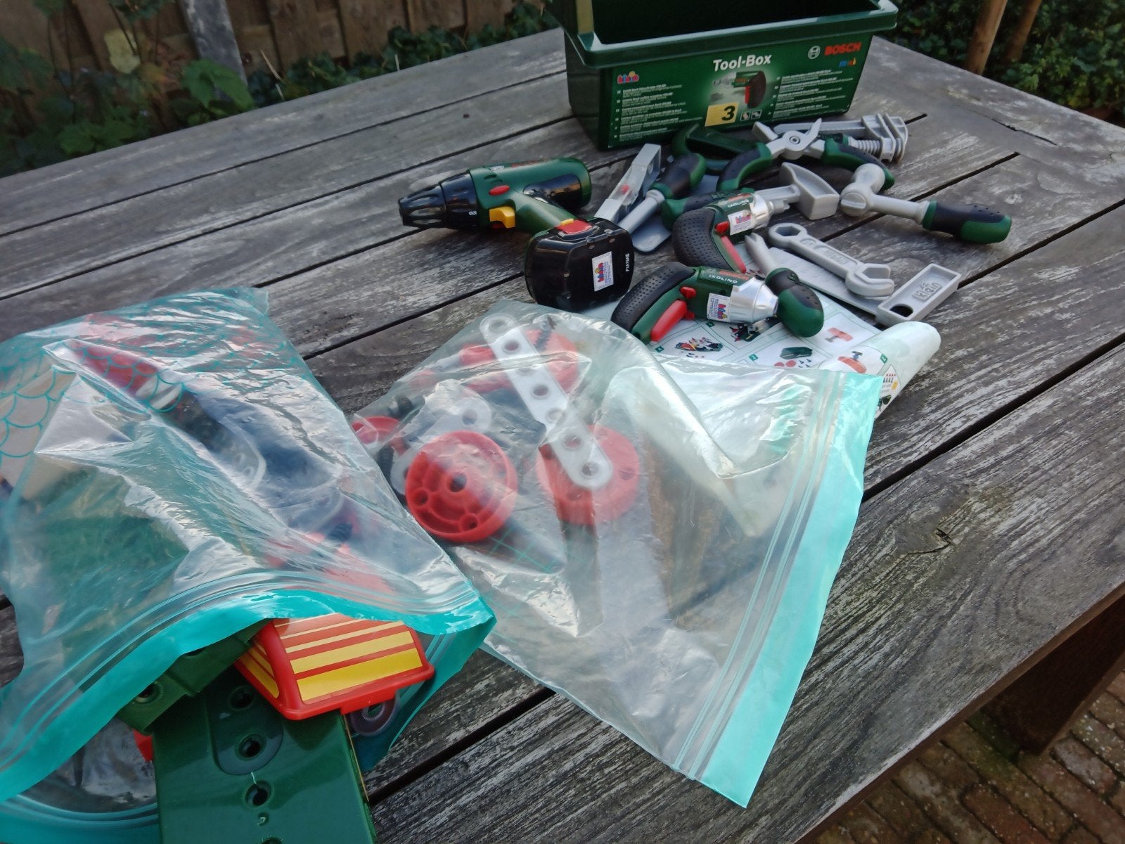 Bosch speelgoed gereedschap en constructieset, Ophalen of Verzenden, Gebruikt, Knutselen