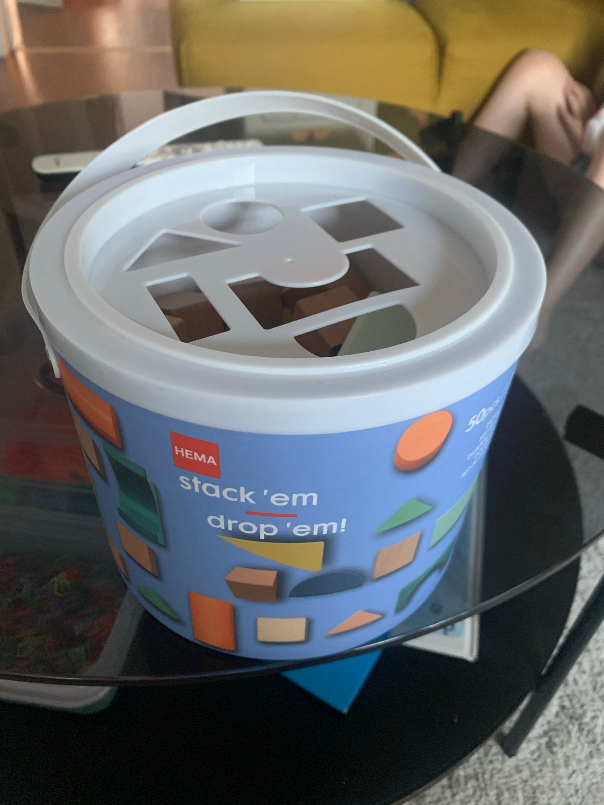 Hema bouwblokken 'stack 'em drop 'em' - compleet, Ophalen, Gebruikt, Overige merken