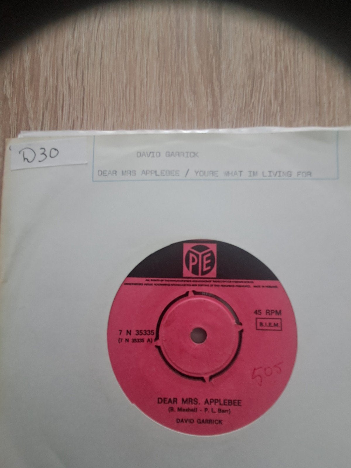 David Garrick - Dear Mrs. Applebee 7 inch single, Cd's en Dvd's, Gebruikt, 7 inch, Ophalen of Verzenden, Pop