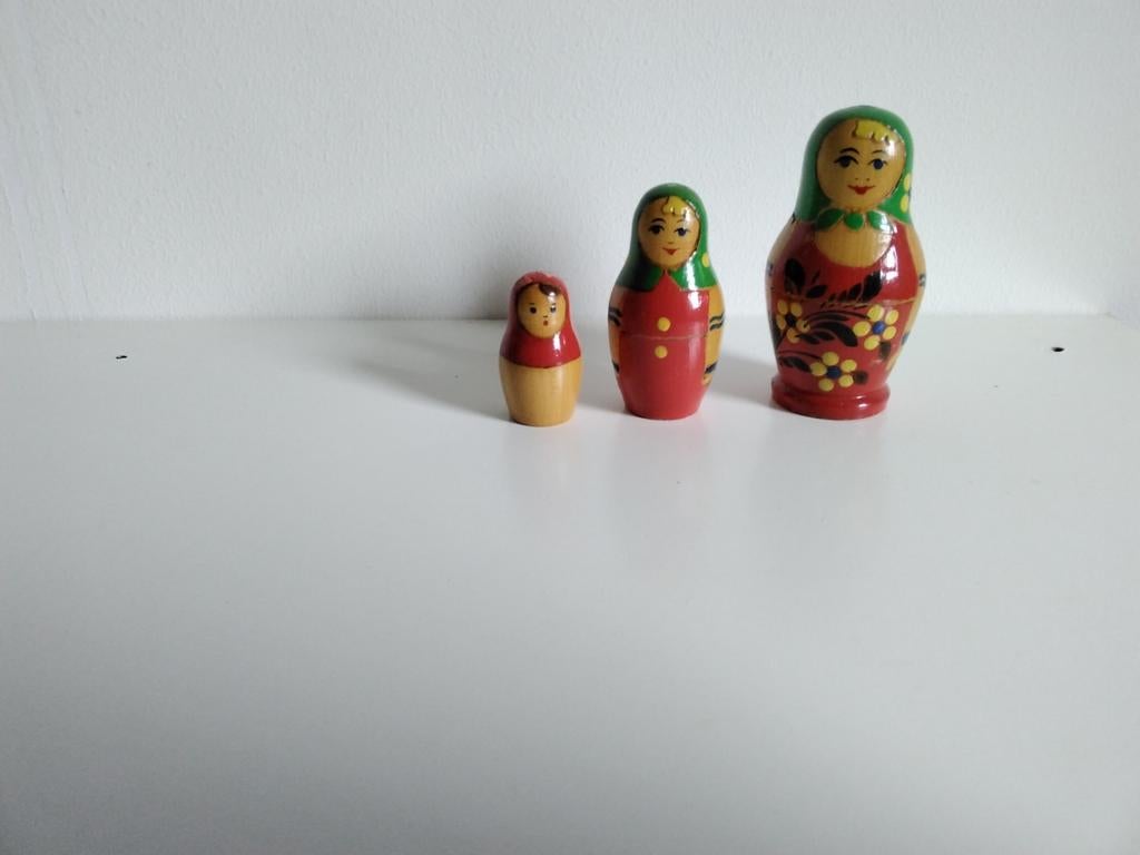 Set van 3 Russische Matroesjka poppen, Verzamelen, Ophalen of Verzenden, Gebruikt