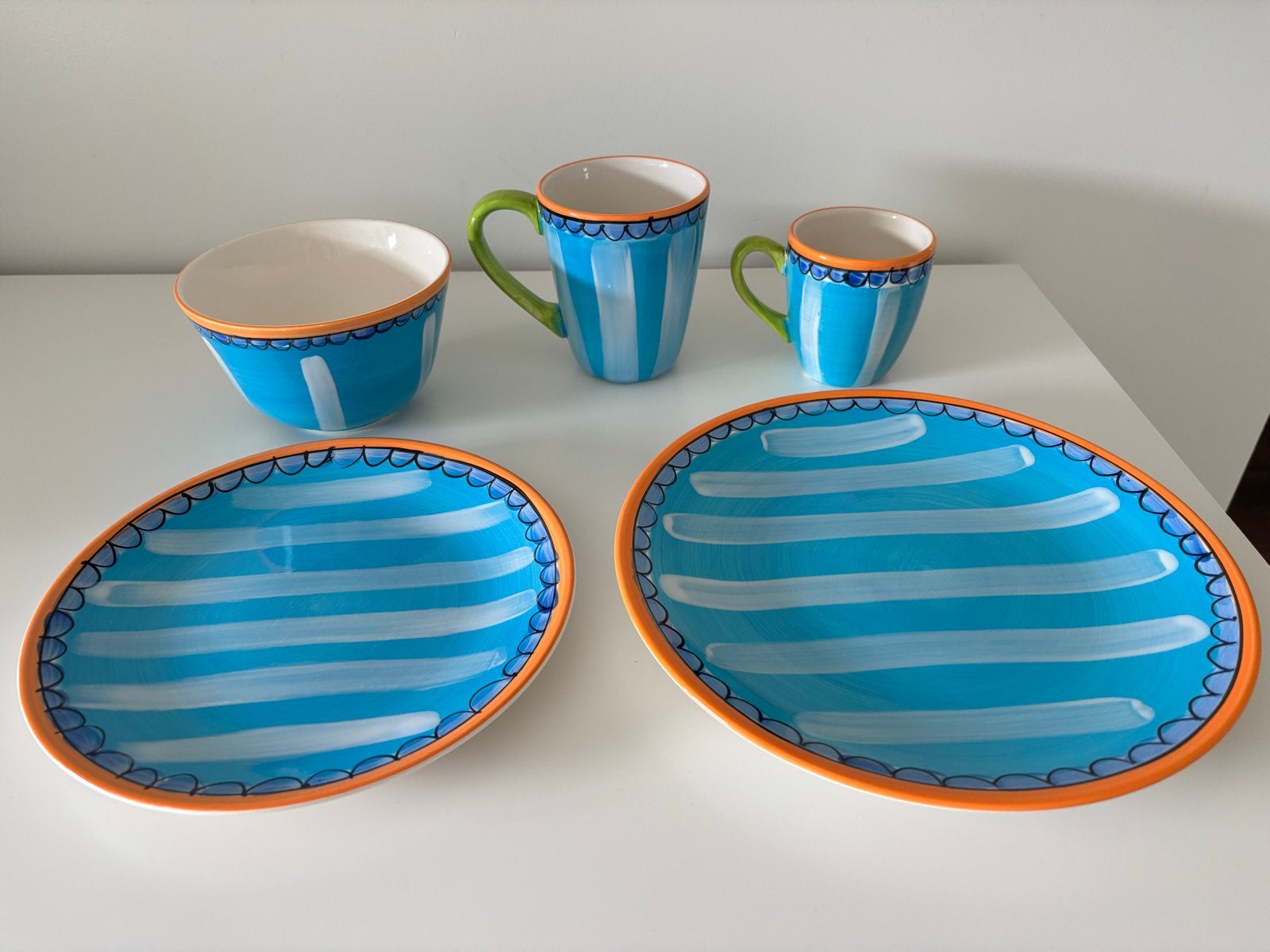 Blond Amsterdam set: borden, kommen en mokken, Huis en Inrichting, Keuken | Servies, Zo goed als nieuw, Bord(en), Modern, Keramiek