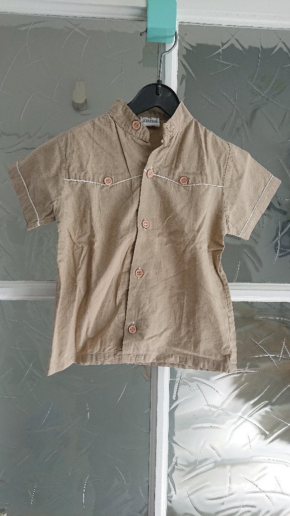 Shirt blouse korte mouwen - maat 92, Kinderen en Baby's, Kinderkleding | Maat 92, Ophalen of Verzenden, Gebruikt, Jongen, Shirt of Longsleeve