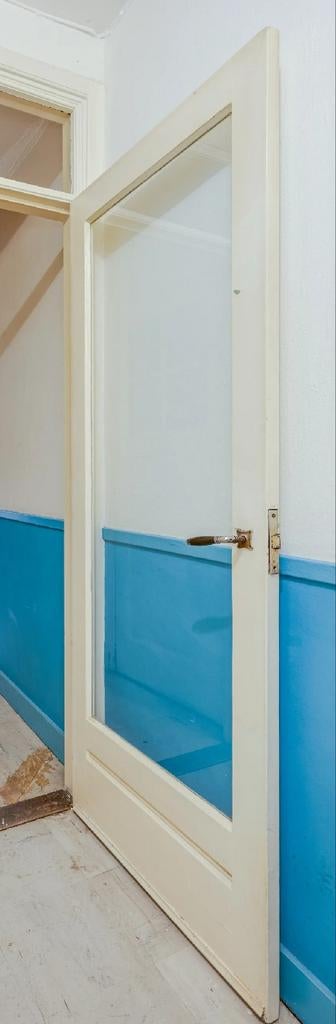 Binnendeur met glas - Gebruikt, Ophalen, Gebruikt, 80 tot 100 cm, Binnendeur