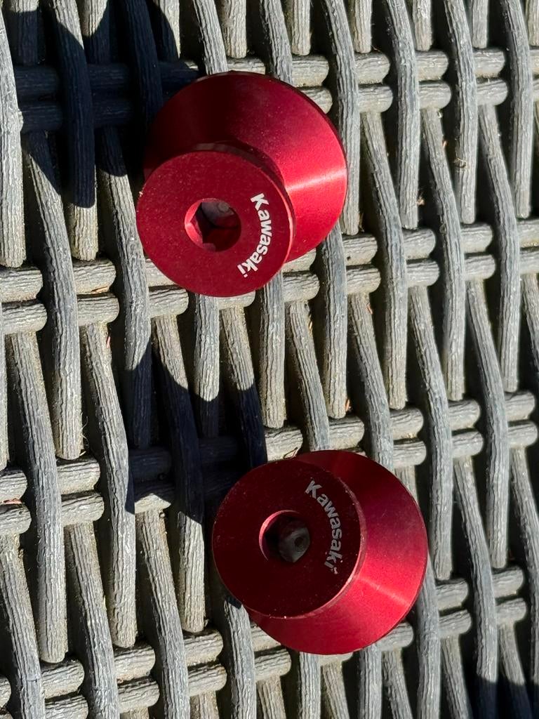 Rode Kawasaki paddockstand bobbins M8, Ophalen of Verzenden, Nieuw