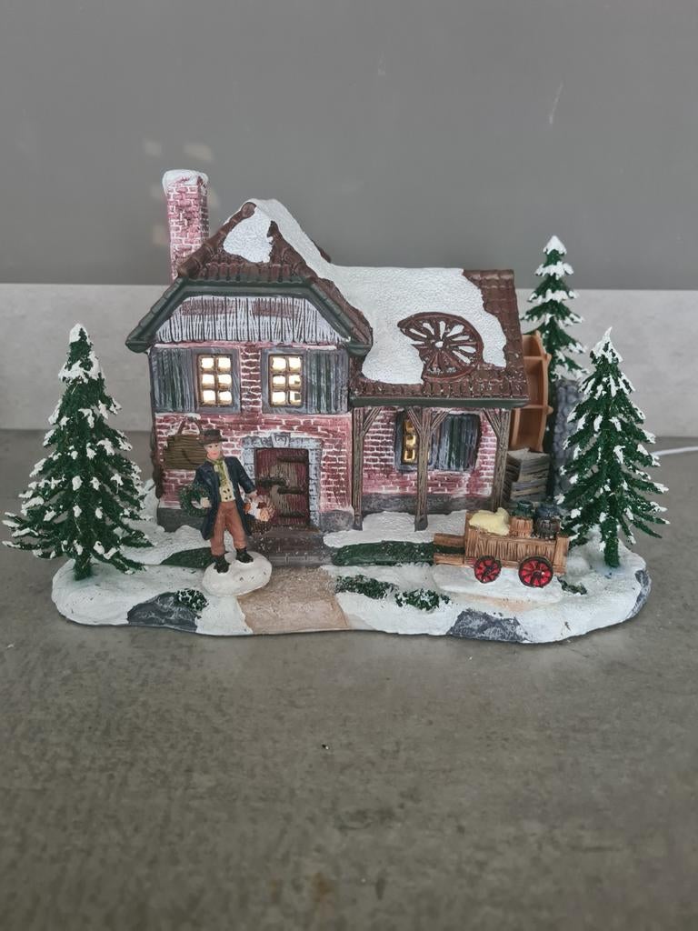 Intratuin kersthuis watermolen, Diversen, Kerst, Ophalen of Verzenden, Zo goed als nieuw