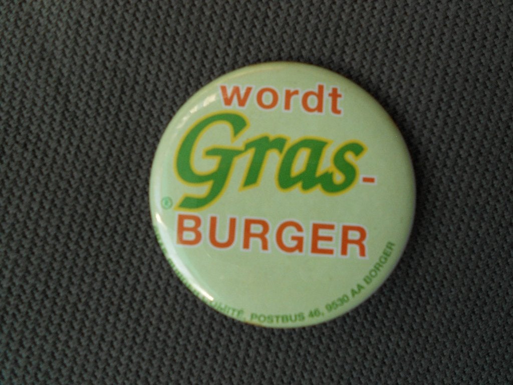 button wordt GRAS burger, Ophalen, Gebruikt, Overige onderwerpen, Button