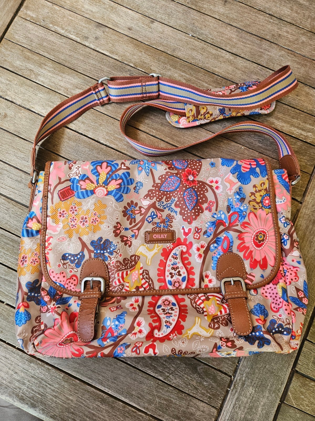 Oilily laptop tas met kleurrijke print, Ophalen of Verzenden, Zo goed als nieuw, Overige typen
