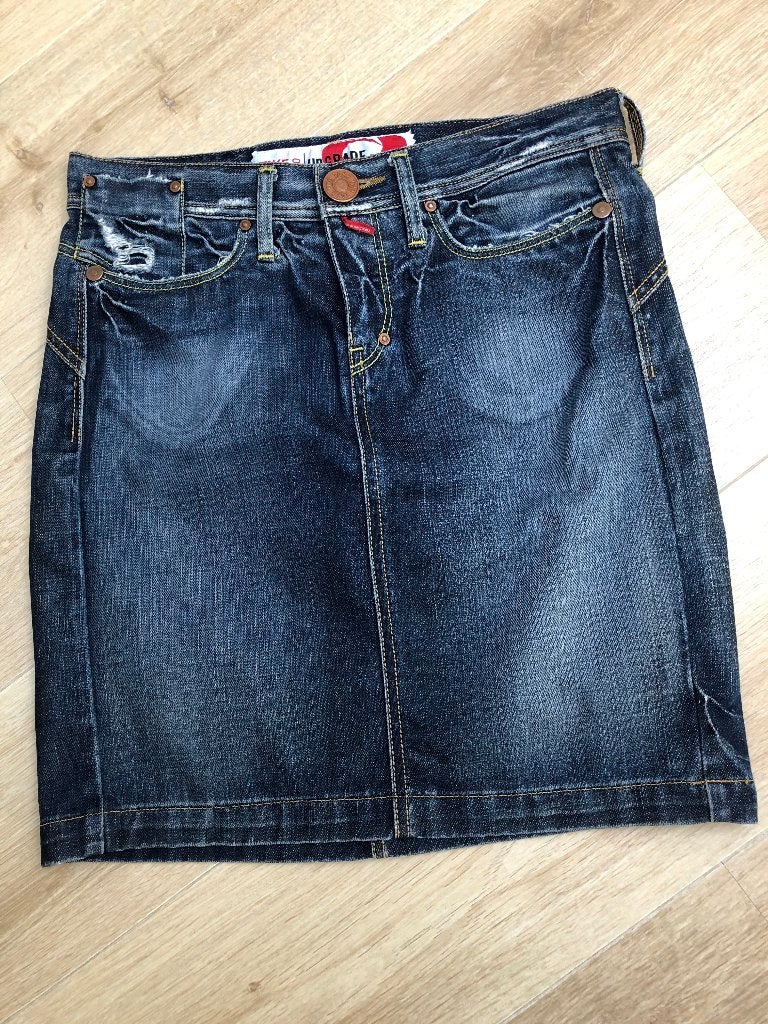 Take two spijkerrok / jeansrok / denimrok - maat 28 - zgan, Kleding | Dames, Maat 38/40 (M), Take two, Blauw, Ophalen of Verzenden